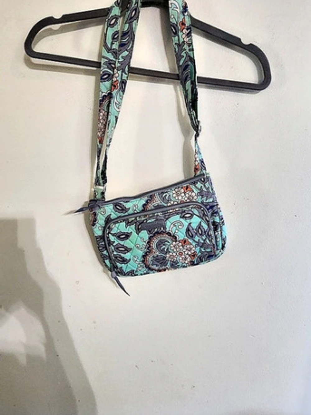 Vera Bradley Paisley Crossbody Bag in Blue & Green